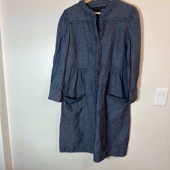 Marc by Marc Jacobs - Denim Dress w/ Ruffles size 8 - Picture 2 of 11